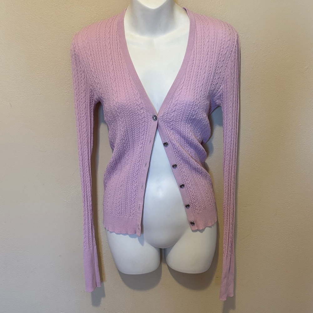 Zara Light Purple Button-Up Cardigan
